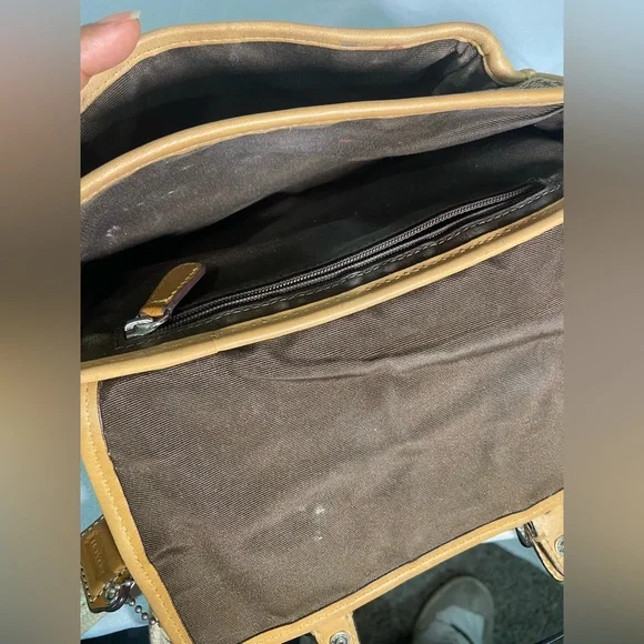 Coach Vintage "Bon Voyage" Signature Jacquard Canvas leather trim Belt Bag - Picture 6 of 9